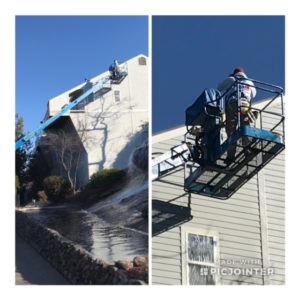 Big commercial building painting